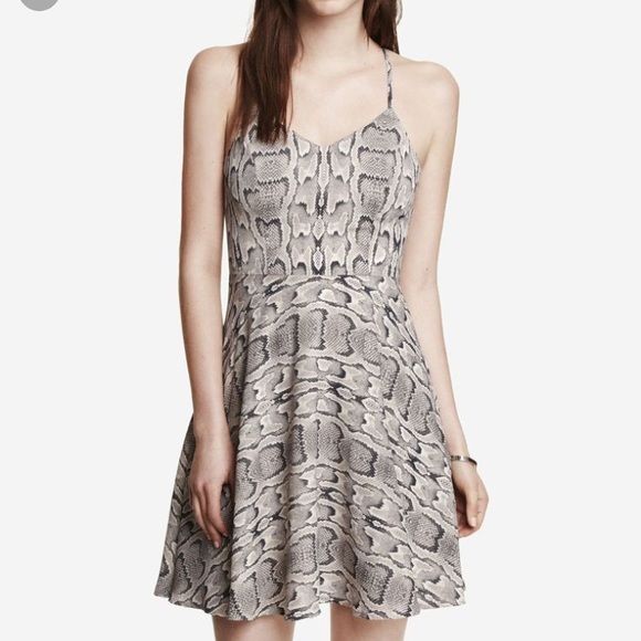 Express Dresses & Skirts - Express snakeskin print skater dress